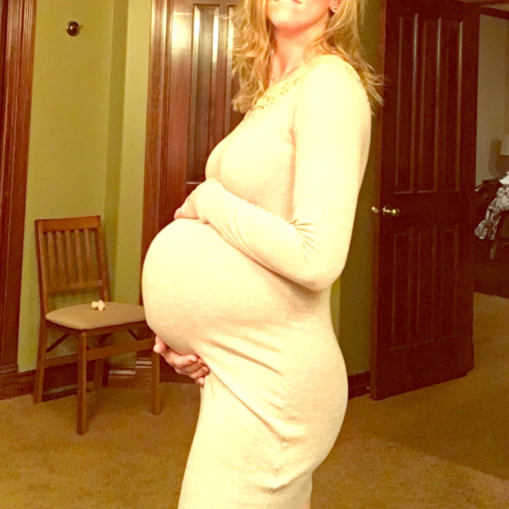 Maternity sweater dress by Pink Blush
